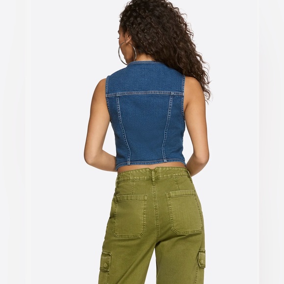 MWT Jessica Simpson Denim Vest - Picture 3 of 5